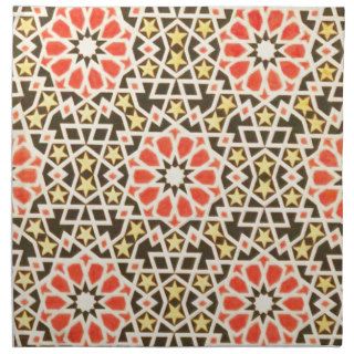 Vintage Oriental Islamic Pattern Design Napkins