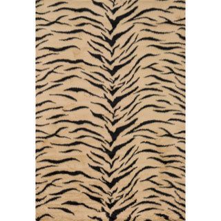Jungle Faux Fur Tiger Print Animal Rug (2 X 3)