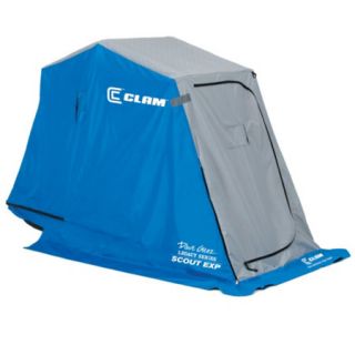 Clam Scout EXP 1 Man Ice Fishing Shelter w/ Thermal Top and Big Mouth 757944