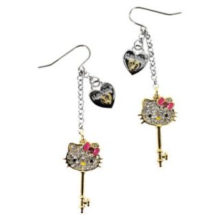 Hello Kitty Drop Earrings   Silver/Gold