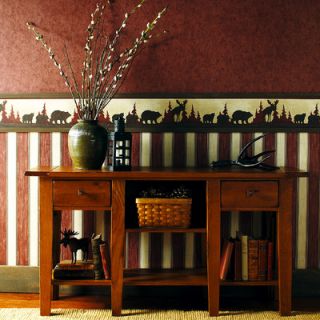 Brewster Home Fashions Northwoods Tin Silhouette Wall Border in Earthy