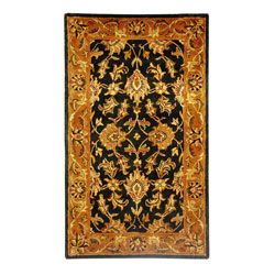 Handmade Heritage Kashan Dark Green/ Gold Wool Rug (3 X 5)