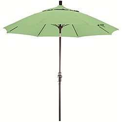 Fiberglass 9 foot Pacifica Spa Green Crank And Tilt Umbrella