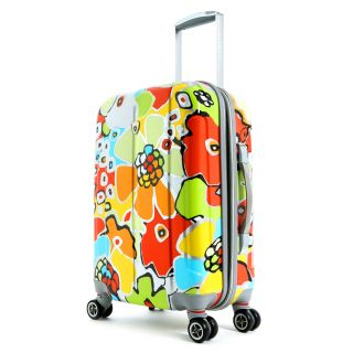 Olympia Blossom 21 inch Expandable Fashion Hardside Spinner Upright