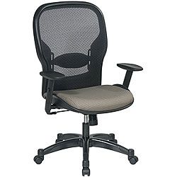Office Star Space Series Air Grid Backed Tan Fabric Seat Chair