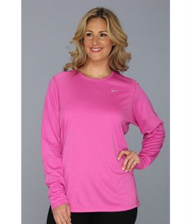 Nike Extended Size L/S Miler Womens Workout (Pink)