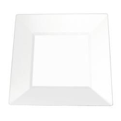 Silveredge White 10.75 inch Square Plastic Plates (set Of 10)
