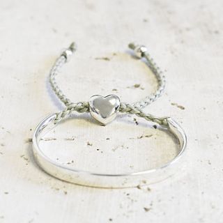 avelé silver heart bracelet by bloom boutique