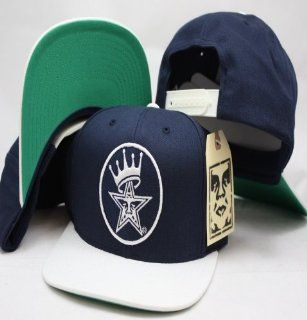 Obey Snapback Blue and White Dallas Cowboys Logo Adjustable Plastic Snap Back Hat / Cap 