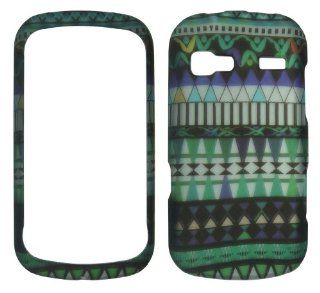 Tribal Pattern Turquoise LG Rumor LN272 Reflex (Sprint) / Converse Case Cover Hard Phone Case Snap on Cover Rubberized Touch Faceplates Cell Phones & Accessories