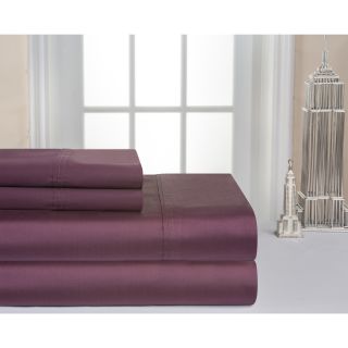 Safah International Inc Pima Cotton Extra Deep Pocket 400 Thread Count Sheet Set Purple Size Twin