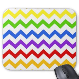 Rainbow chevron zigzag kawaii cute zig zag pattern mousepad