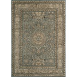 Preston Blue Tabriz Rug (53 X 76)