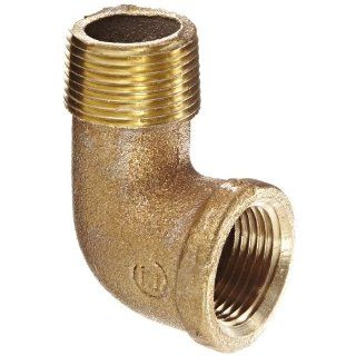 Anderson Metals 38116 Red Brass Pipe Fitting, 90 Degree Street Elbow, 3/4" Female x 3/4" Male