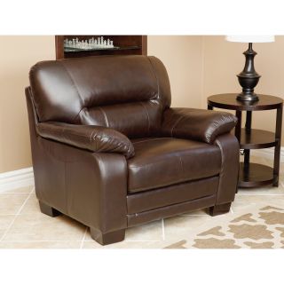Abbyson Living Wilshire Premium Top grain Leather Armchair