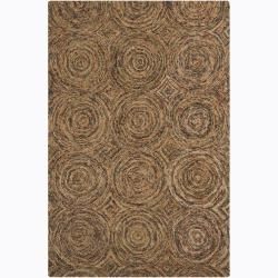 Hand tufted Geometric Mandara Wool Area Rug (5 X 76)