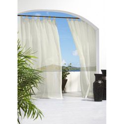 Escape Tab Top Indoor/outdoor 84 Inch Voile Curtain Panel Pair