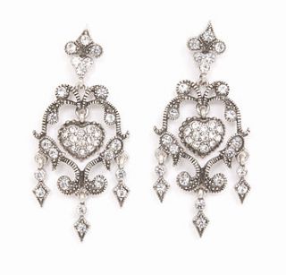 crystal drop earrings by the heart store