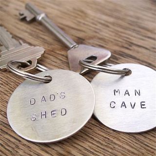 personalised 'man space' key ring by edamay