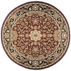 Hand tufted Regal Burgundy Wool Rug (8 Round)