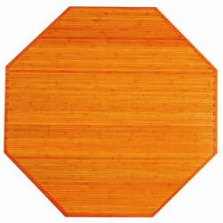 Orange Bamboo Rug (3 Octagonal)