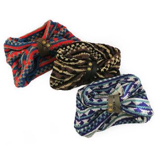 vela handknit pattern neck scarf by aura que
