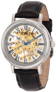 Stuhrling Original Women's 294A.111531 Classic Delphi Macbeth Mechanical Skeleton Silver Tone Watch Watches