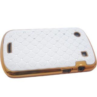 luxury designer quilted case cover for Blackberry Bold 9900/9930 case/cover White and Gold Cell Phones & Accessories