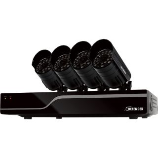 Defender DVR Surveillance System — 4-Channel DVR with 4 High-Resolution Security Cameras, Model# 21026  Security Systems   Cameras