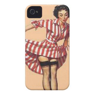 Vintage Candy Striper Pin Up Girl MousePad Case Mate iPhone 4 Cases