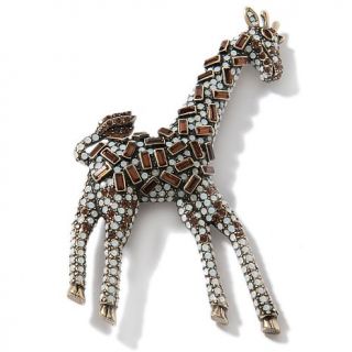 "Spotted Beauty" Crystal Giraffe Pin