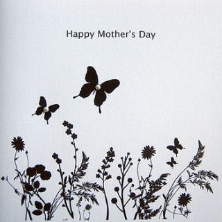 silhouette mother's day card by apple of my eye design