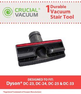 1 Dyson DC23, DC25, DC24, DC27, DC28, DC33, DC41 Replacement Stair and Upholstery Furniture Tool With Red Pet Hair Strips, Generic. Fits Dyson Part Numbers, 915100 01 and 915100 02, Designed and Engineered by Crucial Vacuum   Household Vacuum Attachments