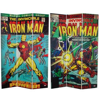 6 foot Tall Double Sided The Invincible Iron Man Canvas Room Divider Marvel Decorative Screens
