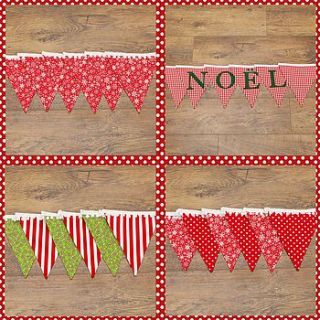 festive christmas noel bunting decorations by lovely jubbly