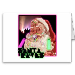 Santa Claus Rave shirt Greeting Card