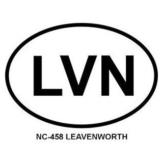 Leavenworth Oval Bumper Sticker Automotive
