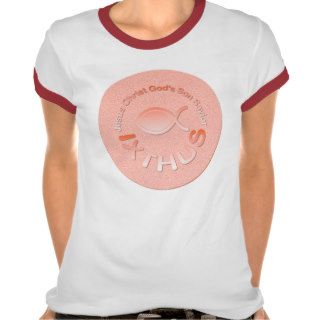 IXTHUS Christian Fish Symbol   COPPER Tshirt