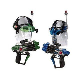 Lazer Tag Mobile Attack Blaster Set with 2 Guns & 2 Headsets (Colors May Vary, Blue/Green/Red) Toys & Games