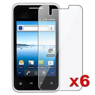 eForCity 6 packs Reusable Screen Protectors Compatible With LG Optimus Elite LS696 Cell Phones & Accessories