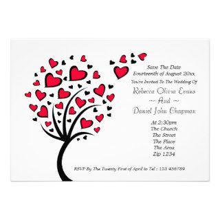 Love hearts Wedding Invites