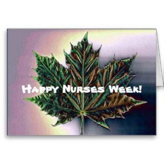 Happy Nurses Week Maple Leaf Greeting Card