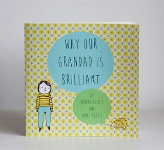 personalised 'why grandad is brilliant' book by lou brown designs