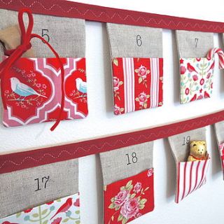 handmade advent calendar bunting by sew sweet violet
