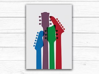 guitar head print by knockout