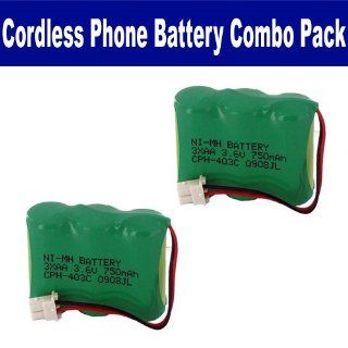 Panasonic HHR P302 Cordless Phone Battery Combo Pack includes 2 x EM CPH 403C Batteries Electronics