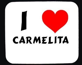 I Love Carmelita custom mouse pad (first name/surname/nickname) 