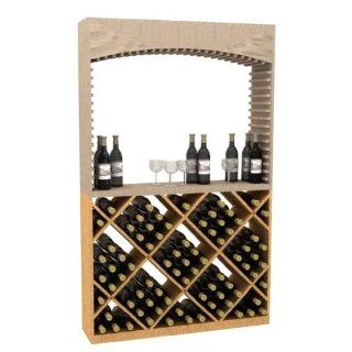 Allavino CKS 302 100 Bottle Diamond Pine Wood Wine Bin for Archway Unfinished   Wine Racks