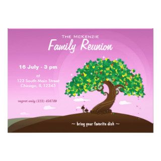 Family Reunion (Purple) Personalized Invites