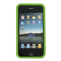 Deluxe Apple iPhone 4/ 4S Green Silicone Case/ Screen Protector Other Cell Phone Accessories